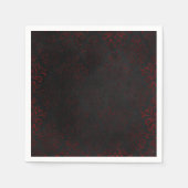 Rot & Schwarz Grunge Gothic Serviette (Vorderseite)