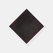 Rot & Schwarz Grunge Gothic Serviette (Ecke)