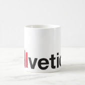 Rot & Schwarz hellvetica Wortmarke Kaffeetasse (Mittel)