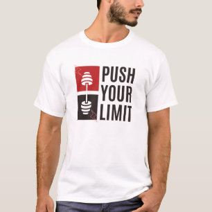 Rot-Schwarz-Illustration-Fitness-Gym T-Shirt