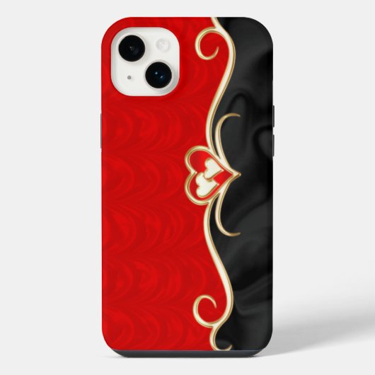 Rot & Schwarz iPhone Hülle (Rückseite)