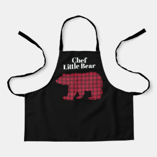 Rot-schwarz kariertes Bärenkoch-Outfit Little Bear Schürze