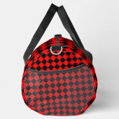 Rot-Schwarz-Karo-Diamantmuster groß Duffle Bag (Rechts)