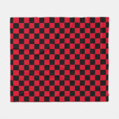 Rot-Schwarz-Karo-Muster Fleecedecke (Vorderseite (Horizontal))