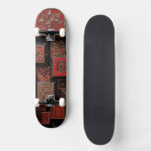 Rot Schwarz Kupfer 3D Mosaik Skateboard (Vorderseite)