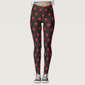Rot/Schwarz Leggings (Vorderseite)