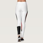Rot, Schwarz Leggings (Rückseite)