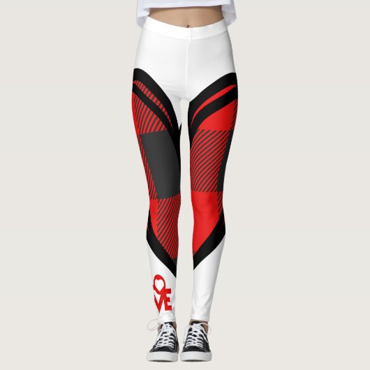Rot, Schwarz Leggings (Vorderseite)