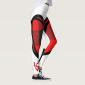 Rot, Schwarz Leggings (Rechts)