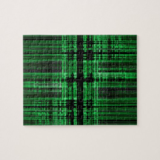 Rot-Schwarz-Matrixmuster Puzzle (Horizontal)