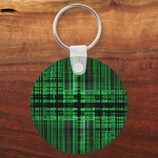 Rot-Schwarz-Matrixmuster Schlüsselanhänger (Vorderseite)