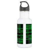 Rot-Schwarz-Matrixmuster Trinkflasche (Rückseite)