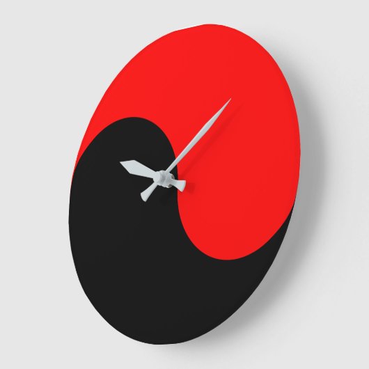 Rot-Schwarz-Minimalismus Große Wanduhr (Winkel)