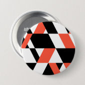 Rot-schwarz, modern, trendig, geometrisch, urbane button (Vorne & Hinten)