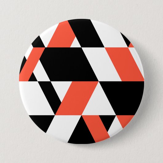 Rot-schwarz, modern, trendig, geometrisch, urbane button (Vorderseite)