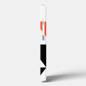 Rot-schwarz, modern, trendig, geometrisch, urbane  Case-Mate iPhone hülle (Rückseite / Links)