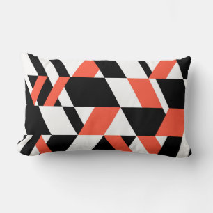 Rot-schwarz, modern, trendig, geometrisch, urbane  lendenkissen