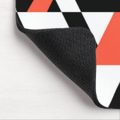 Rot-schwarz, modern, trendig, geometrisch, urbane  mousepad (Ecke)