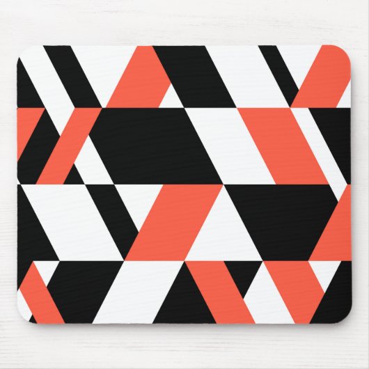 Rot-schwarz, modern, trendig, geometrisch, urbane  mousepad (Vorne)