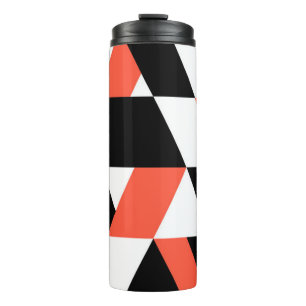 Rot-schwarz, modern, trendig, geometrisch, urbane thermosbecher