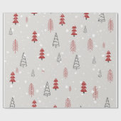 Rot Schwarz Moderner, einfacher geometrischer Weih Geschenkpapier (Flach)