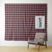 ROT, SCHWARZ, PINK, NIEDLICH MODERN WANDTEPPICH (Beispiel (Horizontal))