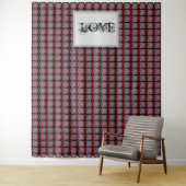 ROT, SCHWARZ, PINK, NIEDLICH MODERN WANDTEPPICH (Beispiel)