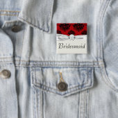 Rot-Schwarz-romantischer Damast Button (Beispiel)