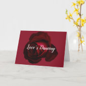 Rot, Schwarz, Rose Karte (Gelbe Blume)