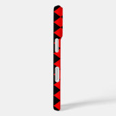 Rot-Schwarz-Schachbrett-Diamantmuster Case-Mate iPhone Hülle (Rückseite / Rechts)