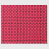 Rot-Schwarz-Schachbrett Geschenkpapier (Flach)