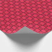 Rot-Schwarz-Schachbrett Geschenkpapier (Ecke)