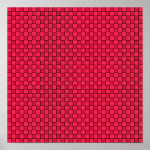 Rot-Schwarz-Schachbrett Poster