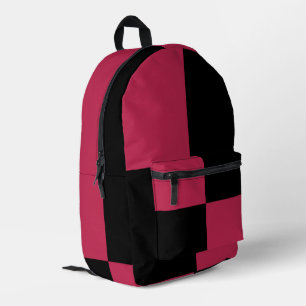 Rot-Schwarz-Schachbrettmuster Bedruckter Rucksack
