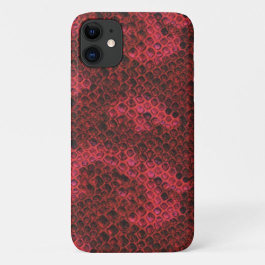 Rot-Schwarz-Schlange-Skin-Muster Case-Mate iPhone Hülle (Rückseite)