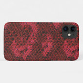 Rot-Schwarz-Schlange-Skin-Muster Case-Mate iPhone Hülle (Rückseite (Horizontal))