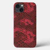 Rot-Schwarz-Schlange-Skin-Muster Case-Mate iPhone Hülle (Rückseite)