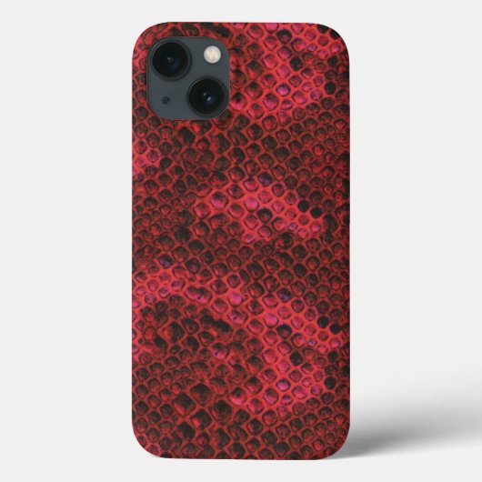 Rot-Schwarz-Schlange-Skin-Muster Case-Mate iPhone Hülle (Rückseite)