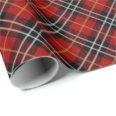 Rot-Schwarz-Schottischer Tartan Kariert Geschenkpapier (Rolleneckpunkt)