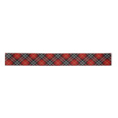 Rot-Schwarz-Schottischer Tartan Kariert Satinband (Vorderseite)