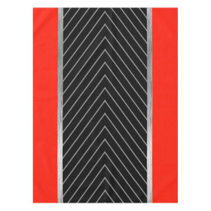 Rot, Schwarz, Schwarz und Weiß Tischdecke
