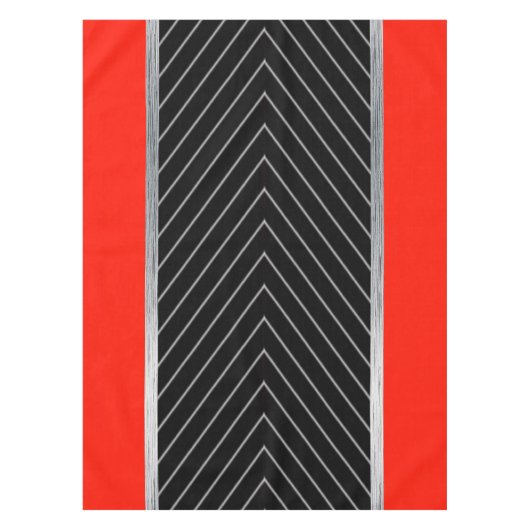Rot, Schwarz, Schwarz und Weiß Tischdecke (Vorderseite)