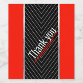 Rot, Schwarz, Schwarz und Weiß Weinetikett (Einzelnes Label)