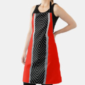 Rot, Schwarz, Silber und Weiß Schürze (InSitu)