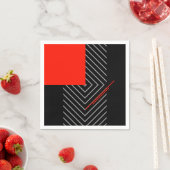 rot, schwarz, silber und weiß serviette (Beispiel)