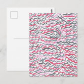 Rot-Schwarz-Squiggles-Muster Postkarte (Vorne/Hinten)
