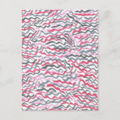 Rot-Schwarz-Squiggles-Muster Postkarte (Vorderseite)