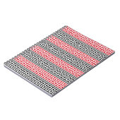 Rot-Schwarz-Stich-Muster Notizblock (Linke Seite)