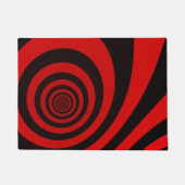 Rot-Schwarz-Streifen-Loop-Muster Fußmatte (Vorderseite)