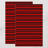 Rot-Schwarz-Streifenmuster Briefpapier (Vorne/Hinten)